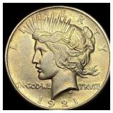 1921 Silver Peace Dollar CHOICE AU