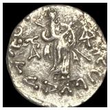 Indo-Scythian 59-12 BC Silver drachm NEARLY UNCIR
