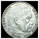 1937-A Germany 2 Reichsmark CLOSELY UNCIRCULATED