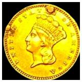 1873 Gold $1 Indian Princess Head HIGH GRADE