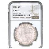 1884-S Morgan Silver Dollar NGC AU53