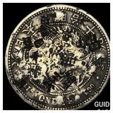 Japan Meji Period Silver 1 Yen Chopmarks NEARLY U