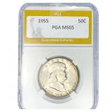 1955 Franklin Half Dollar PGA MS65