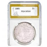 1885 Morgan Silver Dollar PGA MS64