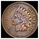 1866 Indian Head Cent NEARLY UNCIRCULATED
