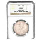 1946-S Walking Liberty Half Dollar NGC MS64