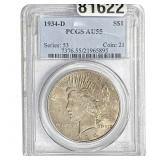 1934-D Silver Peace Dollar PCGS AU55