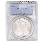 1886 Morgan Silver Dollar PCGS MS66