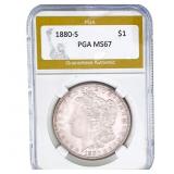 1880-S Morgan Silver Dollar PGA MS67
