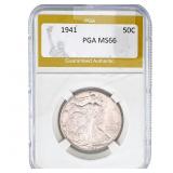 1941 Walking Liberty Half Dollar PGA MS66