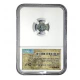 Judaea ALex Jannaeus 103-76 BC Bronze Prutah NGC