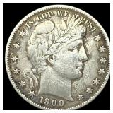 1900 Barber Silver Half Dollar LIGHTLY CIRCULATED