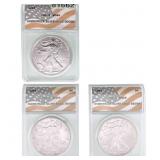 [3 Coins] 1993 Silver Eagle ANACS MS69