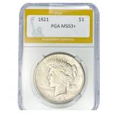 1921 Silver Peace Dollar PGA MS63+