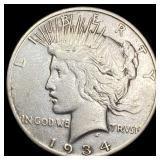 1934-S Silver Peace Dollar LIGHTLY CIRCULATED
