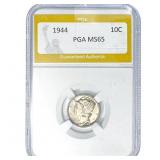 1944 Mercury Silver Dime PGA MS65