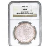 1888 Morgan Silver Dollar NGC MS64