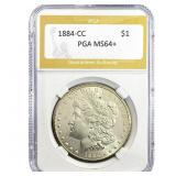 1884-CC Morgan Silver Dollar PGA MS64+