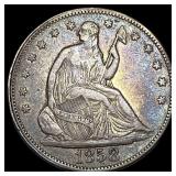 1858 Silver Half Dollar (Seated Liberty) LIGHTLY C