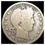 1896 Silver Barber Quarter NICELY CIRCULATED