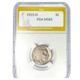 1915-D Buffalo Nickel PGA MS65