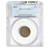 1859 Indian Head Cent PCGS VF35