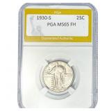 1930-S Standing Liberty Quarter PGA MS65 FH