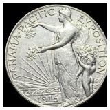 1915-S Silver Panama-Pacific Half Dollar CLOSELY U