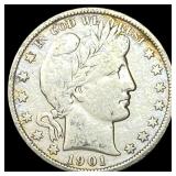 1901 Silver Half Dollar (Barber) NICELY CIRCULATED