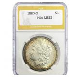1880-O Morgan Silver Dollar PGA MS62