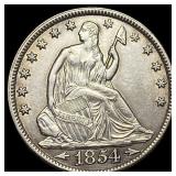 1854-O Silver Half Dollar CLOSELY UNCIRCULATED