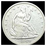 1869 Seated Liberty Half Dollar NEARLY UNCIRCULATE
