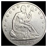1855-O Silver Half Dollar NEARLY UNCIRCULATED