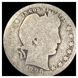 1896-O Silver Barber Quarter NICELY CIRCULATED