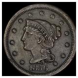 1856 Braided Hair Large Cent NEARLY UNCIRCULATED