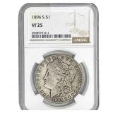 1896-S Morgan Silver Dollar NGC VF25