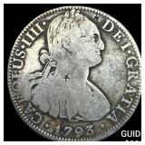 1793 Mo Mexico Silver 8 Reales