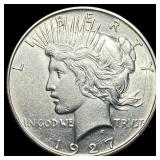 1927 Silver Peace Dollar CLOSELY UNCIRCULATED