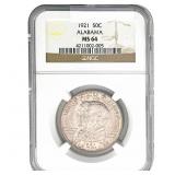 1921 Alabama Half Dollar NGC MS64