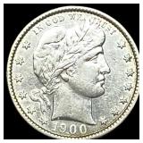 1900 Barber Silver Quarter CLOSELY UNCIRCULATED