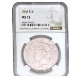 1926-S Morgan Silver Dollar NGC MS62