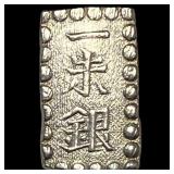 Japan 1853-1865 Silver 1 Shu NEARLY UNCIRCULATED