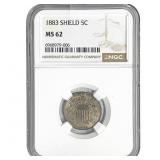 1883 Shield Nickel NGC MS62
