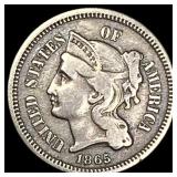 1865 Nickel Three-Cent Piece LIGHTLY CIRCULATED