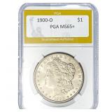 1900-O Morgan Silver Dollar PGA MS65+