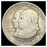 1923-S Silver Monroe Doctrine Half Dollar NICELY C