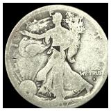 1917-D Silver Walking Liberty Half Dollar NICELY C