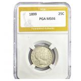 1899 Barber Quarter PGA MS66