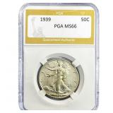 1939 Walking Liberty Half Dollar PGA MS66