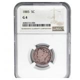 1885 Liberty Victory Nickel NGC G4